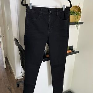 American Eagle Super High Rise Jegging - black